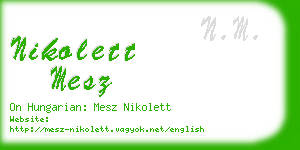 nikolett mesz business card